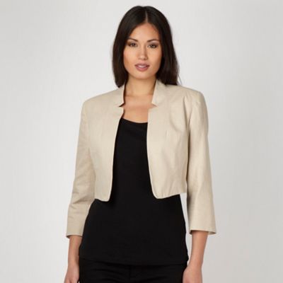 Petite natural linen blend bolero                                                                                               