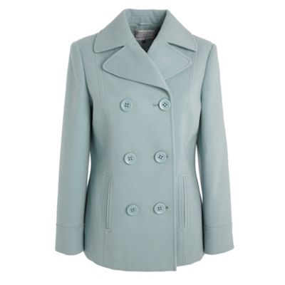 Mint green velour coat