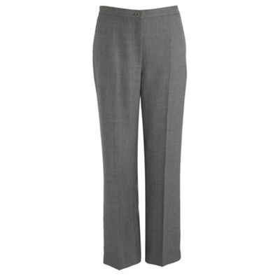 Khaki herringbone suit trousers