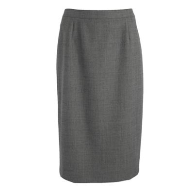 Khaki herringbone pencil skirt