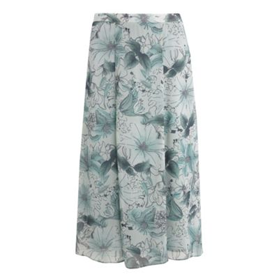 Debenhams Classics Aqua orchid stencil printed skirt