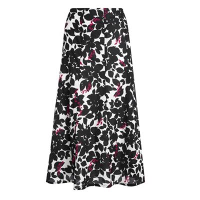 Debenhams Classics Black and white leaf print skirt