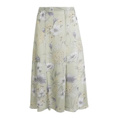 Debenhams Classics Green and lilac printed skirt