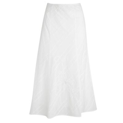 White pintuck skirt