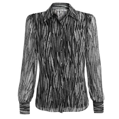 Debenhams Classics Black and grey printed blouse