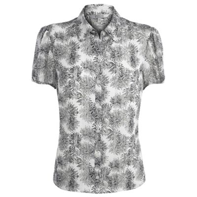 Debenhams Classics Black and ivory floral blouse