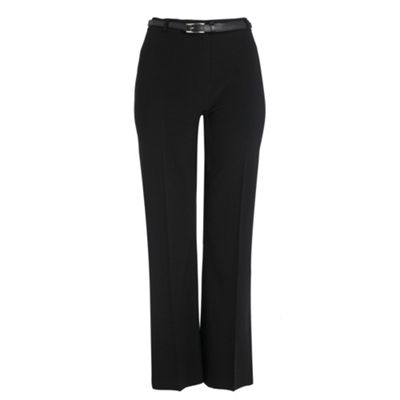 Black Pablo belted wide leg trousers
