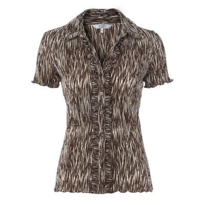 Debenhams Classics Chocolate animal print blouse