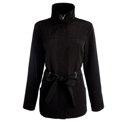 Black funnel neck jacket