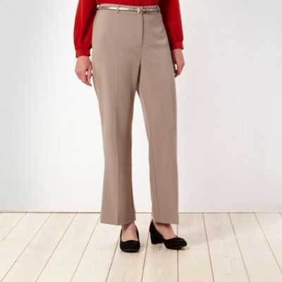 Taupe belted trouser                                                                                                            