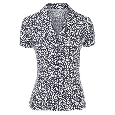 Debenhams Classics Navy leaf print blouse