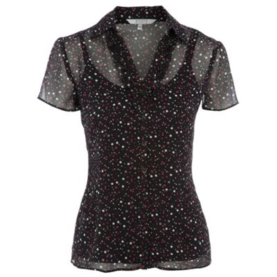 Debenhams Classics Black spotted blouse