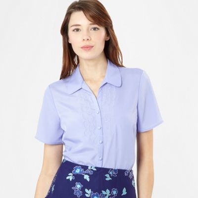 Debenhams Classics Lilac scallop embroidered blouse