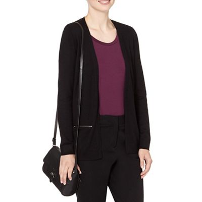 The Collection Black open zip pocket cardigan- at Debenhams