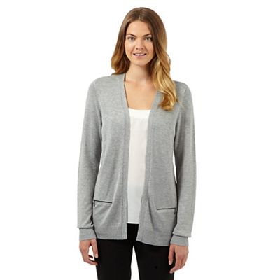 The Collection Grey zip pocket cardigan- at Debenhams