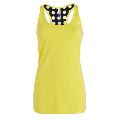 Yellow racer vest top