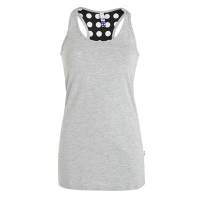 Grey racer vest top