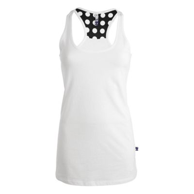 White racer back vest top