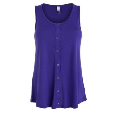 H! by Henry Holland Purple popper front vest top