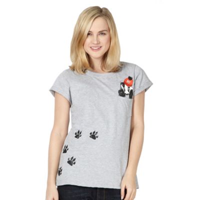 Designer grey badger in a pocket t-shirt