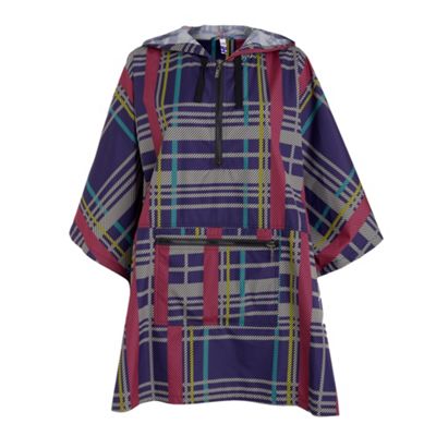 H! by Henry Holland Multi coloured pack away check cape