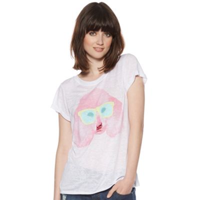 H! by Henry Holland Designer white pink poodle t-shirt