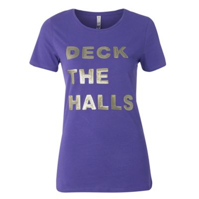 H! by Henry Holland Purple Deck the Halls t-shirt