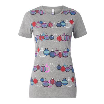 H! by Henry Holland Grey baule baules print t-shirt