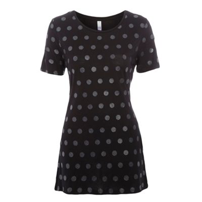 Black glitter dot t-shirt