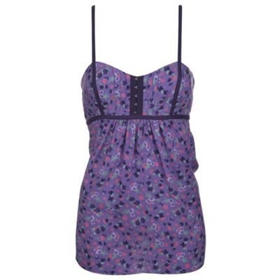 Purple floral print camisole