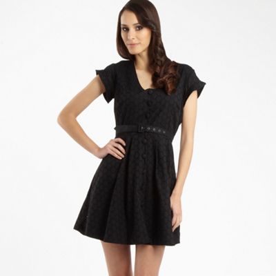 £35 Black broderie anglaise dress