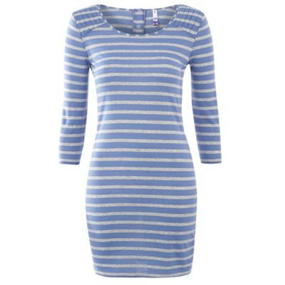 Light blue striped t-shirt dress