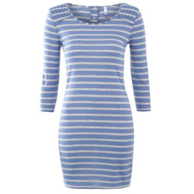 Light blue striped t-shirt dress