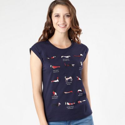 Navy Dachshund dog t-shirt