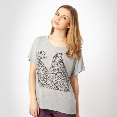 H! by Henry Holland Grey cheetah t-shirt