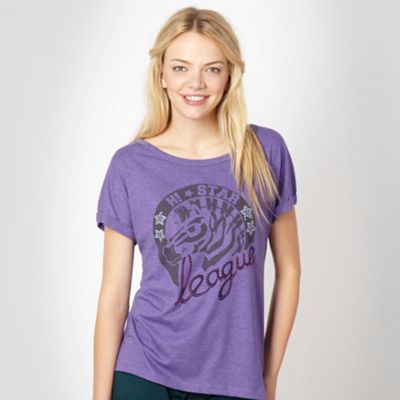 H! by Henry Holland Purple Zebra Mascot t-shirt