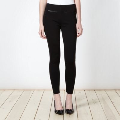 Petite black skinny trousers