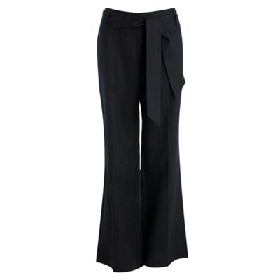 Principles by Ben de Lisi Indigo linen belted trousers