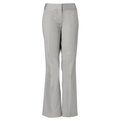 Principles by Ben de Lisi Pale grey cotton and sateen trousers