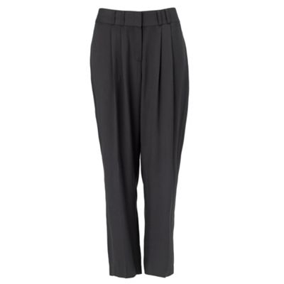 Dark grey peg leg trousers