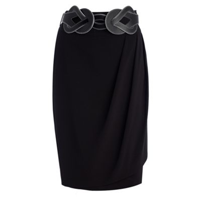 Principles by Ben de Lisi Black drape skirt