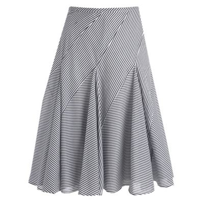 Principles by Ben de Lisi Ivory and indigo stripe skirt