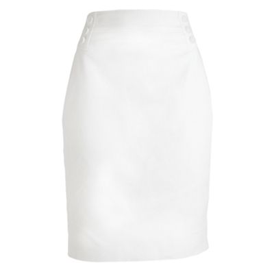 Principles by Ben de Lisi White cotton sateen skirt
