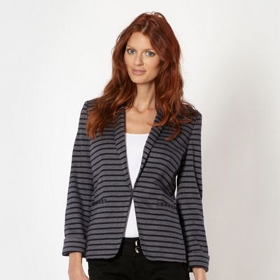 Petite designer navy striped blazer