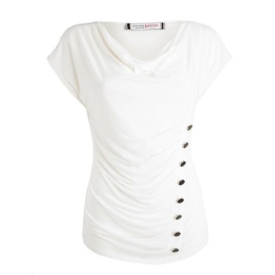 White button detail jersey top
