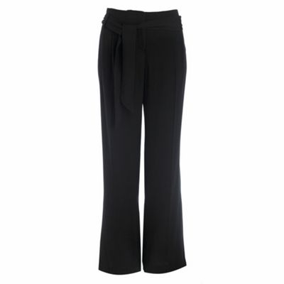 Black wide leg smart trousers