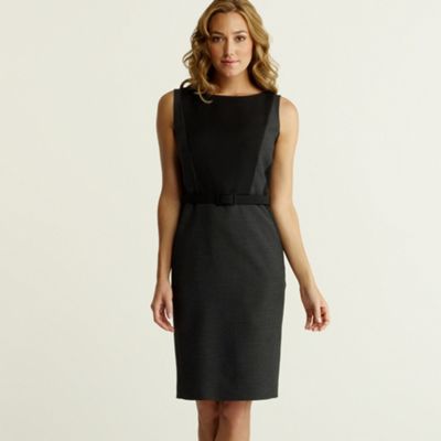 Grey colour block suit dress