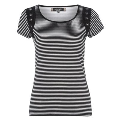 White striped jersey t-shirt
