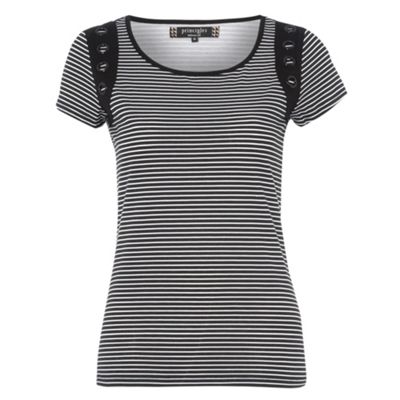 White striped jersey t-shirt