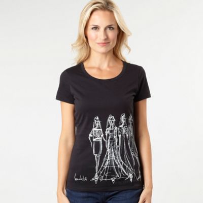 Black lady print t-shirt